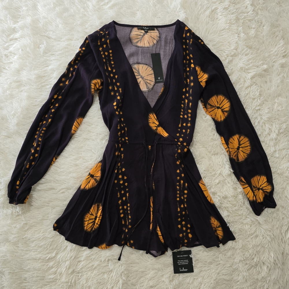 Lulus Adventuous Long Sleeve Romper - NWT